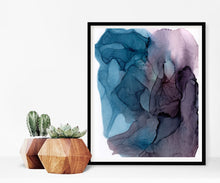 Load image into Gallery viewer, Blue and Violet Abstract Art Print, It Was Epic-Prints- by Stephanie Rowan - Lake and River Studio
