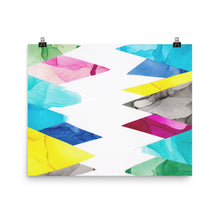 Load image into Gallery viewer, Geometric Triangle Abstract Art Print, Sharp Passage-Prints- by Stephanie Rowan - Lake and River Studio
