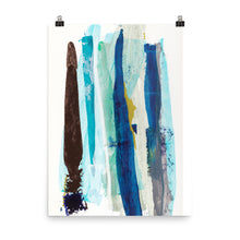 Load image into Gallery viewer, Blue and Green Abstract Print, Forlorn Series 1.2-Prints- by Stephanie Rowan - Lake and River Studio
