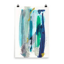 Load image into Gallery viewer, Green and Blue Abstract Art Print, Forlorn Series 1.3-Prints- by Stephanie Rowan - Lake and River Studio
