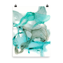 Load image into Gallery viewer, Aqua Blue and Sea Green Abstract Art print, Aqua Life-Abstract Art Prints- by Stephanie Rowan - Lake and River Studio
