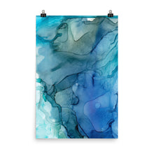 Load image into Gallery viewer, Blue Abstract Art Print, The Month of March-Prints- by Stephanie Rowan - Lake and River Studio

