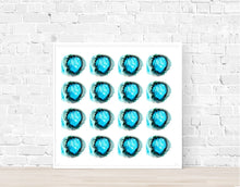 Load image into Gallery viewer, Turquoise Agate Slice Pattern Art Print, Ocean Agate-Prints- by Stephanie Rowan - Lake and River Studio
