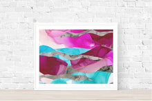 Load image into Gallery viewer, Pink and Turquoise Abstract Art Print, Our Love Is-Prints- by Stephanie Rowan - Lake and River Studio
