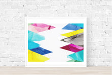 Load image into Gallery viewer, Geometric Triangle Abstract Art Print, Sharp Passage-Prints- by Stephanie Rowan - Lake and River Studio

