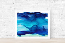 Load image into Gallery viewer, Dark Blue Abstract Art Print, The deep-Prints- by Stephanie Rowan - Lake and River Studio
