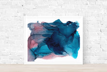 Load image into Gallery viewer, Blue and Pink Abstract Art Print, Will Always-Prints- by Stephanie Rowan - Lake and River Studio
