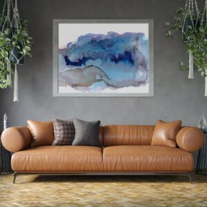 ice blue abstract art painting