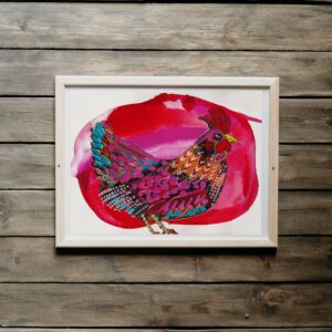 colorful chicken painting