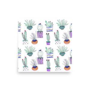 cactus doodles art print